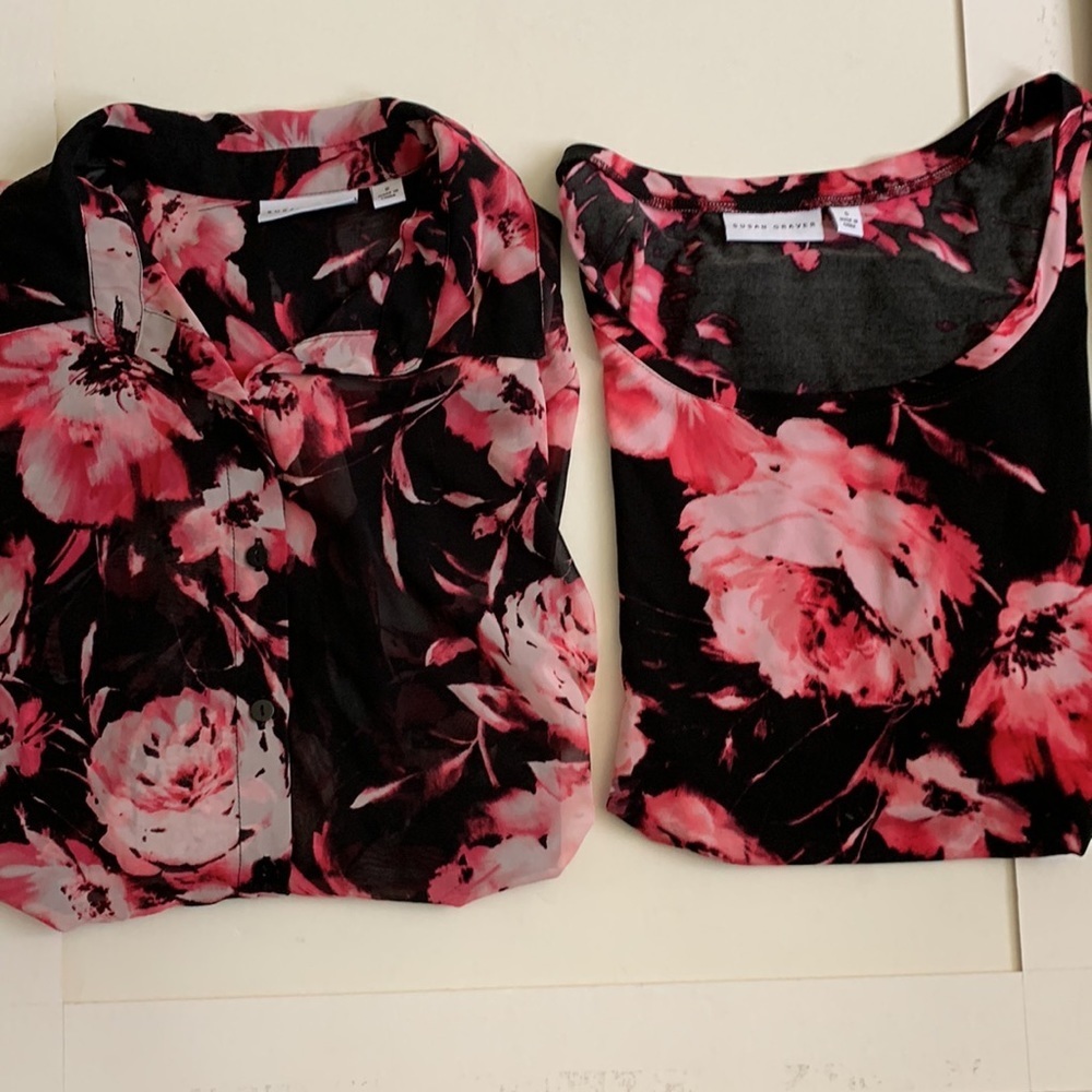 Susan graver two pieces tops size 6